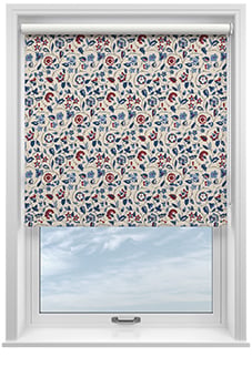 Land & Shore Esther (Blackout), Blue Red - Twist&Fit Roller Blind